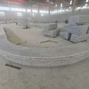 大连 芝麻白异形坐凳，自然面光面弧形加工