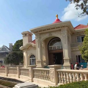 大连 黄金麻花岗岩欧式别墅