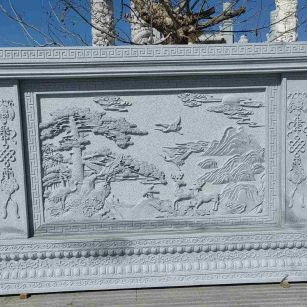 大连 芝麻白大型照壁，屏风，影壁