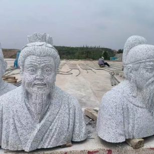 大连 白麻花岗岩石材人物立体雕刻