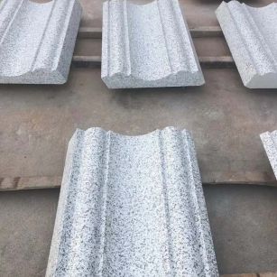 大连 白麻花岗岩光面别墅线条