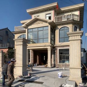 大连 黄金麻花岗岩荔枝面别墅外墙干挂私家专属