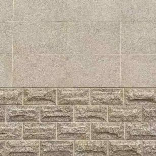 大连 黄金麻自然面蘑菇石配荔枝面干挂