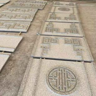 大连 白麻花岗岩外墙立面雕刻板