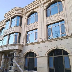 大连 黄金麻花岗岩别墅外墙干挂