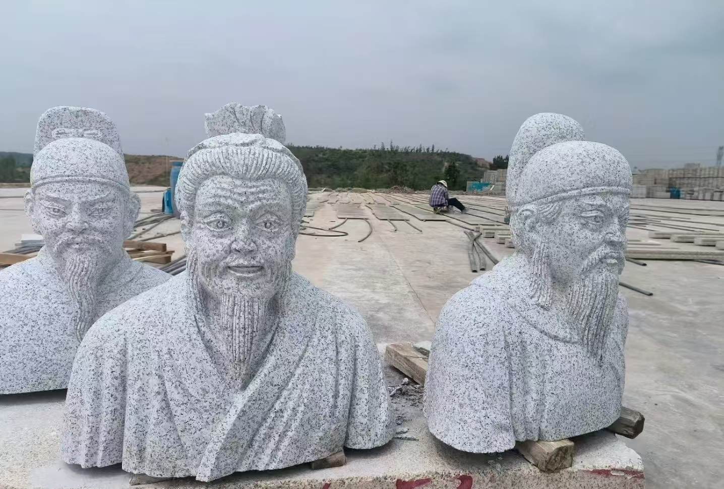 大连 白麻花岗岩石材人物立体雕刻
