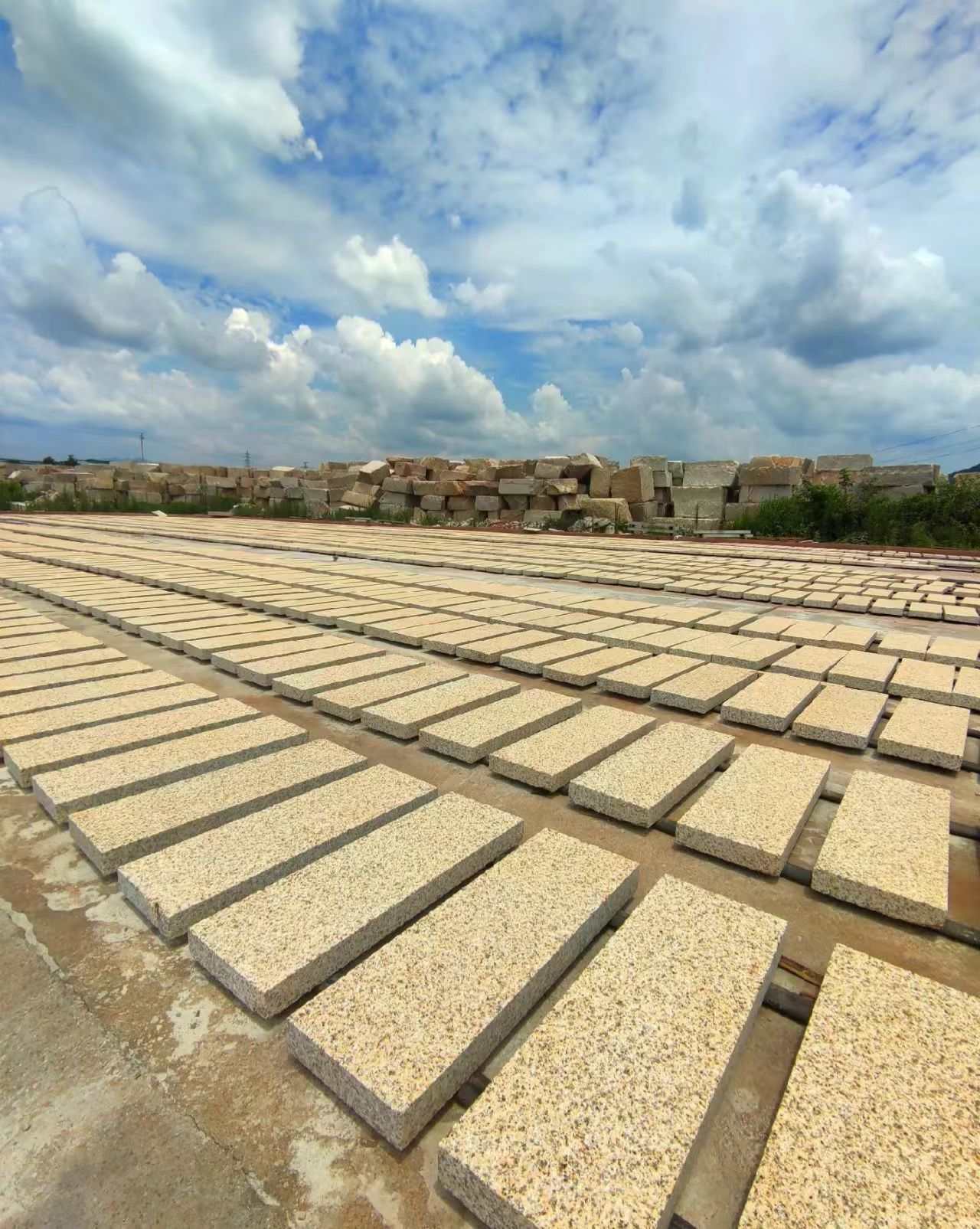 大连 黄金麻花岗岩荔枝面地铺石防护中