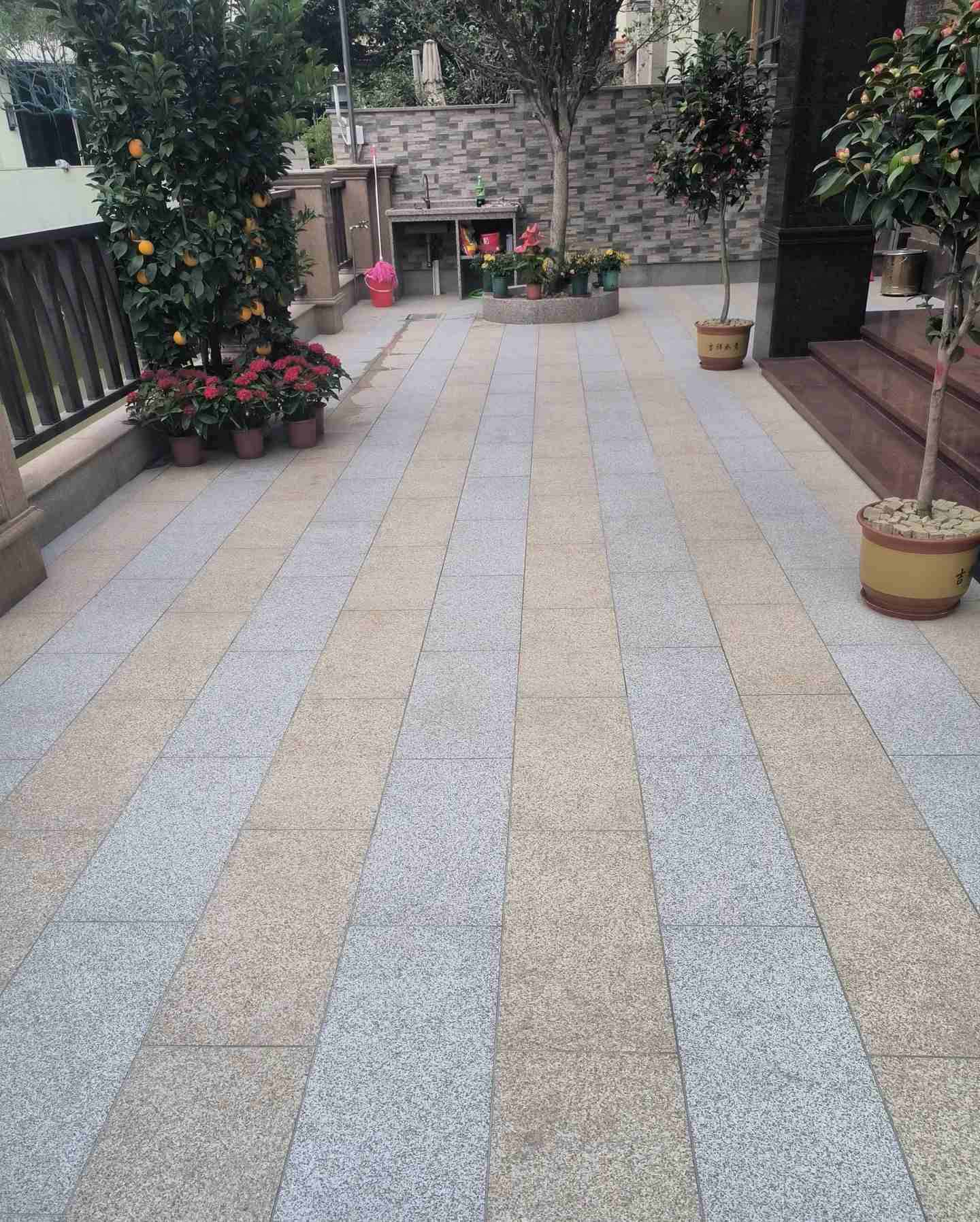 大连 黄金麻白麻荔枝面庭院铺装展示