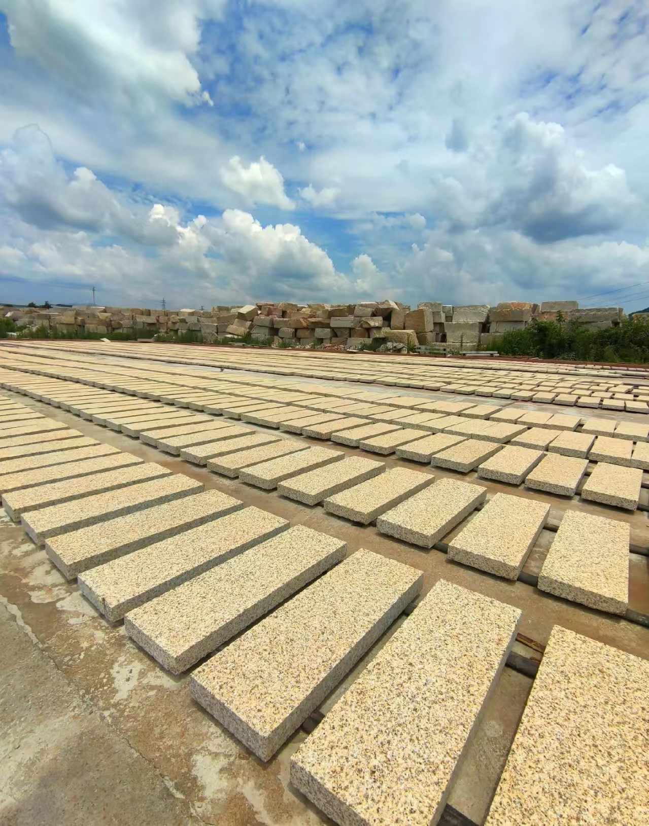 大连 黄金麻荔枝面花岗岩石材地铺石防护中