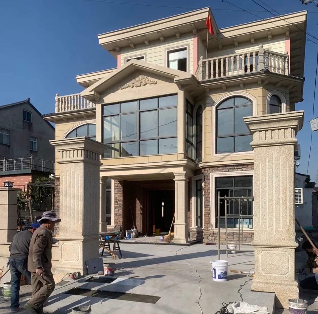 大连 黄金麻花岗岩荔枝面别墅外墙干挂私家专属